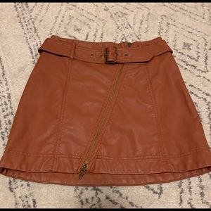 Free People Feelin’ fresh vegan leather mini skirt